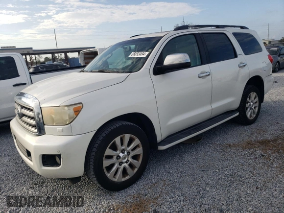 2010 Toyota Sequoia Platinum with VIN 5TDYY5G16AS024471, listed as a Copart auction lot 86892494 with 261,073 mi miles and Clean Title. Bid and sale history available at carsss.com. Image 1.