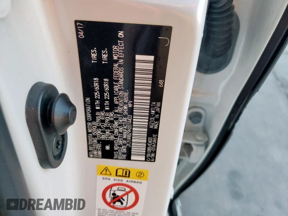 2017 Lexus NX 200t with VIN JTJYARBZ9H2074403, listed as a Copart auction lot 52039815 with 93,589 mi miles and Salvage Title. Bid and sale history available at DreamBid. Image 15.