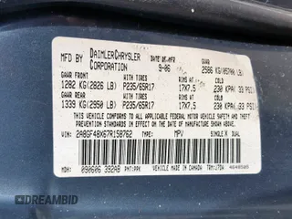 2007 Chrysler Pacifica z VIN 2A8GF48X67R158762, wystawiony jako Copart lot #70044154 z przebiegiem 209 816 mil mil oraz Nie do naprawy • Non repairable. Historia ofert i sprzedaży dostępna na DreamBid. Obrazek 10.