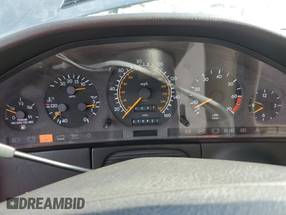 1994 Mercedes-Benz S with VIN WDBGA51E5RA159136, listed as a Copart auction lot 86790254 with 79,921 mi miles and Non Repairable. Bid and sale history available at DreamBid. Image 9.