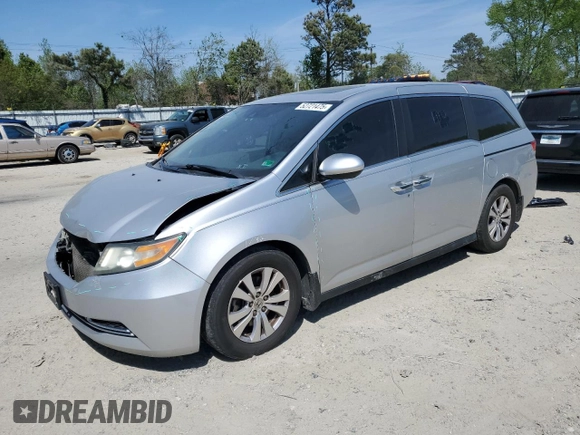 2015 Honda Odyssey EX-L with VIN 5FNRL5H66FB112090, listed as a Copart auction lot 52721475 with 120,472 mi miles and Salvage Title. Bid and sale history available at DreamBid. Image 1.