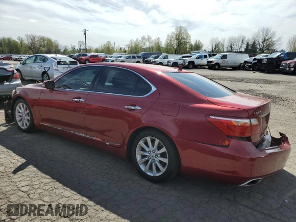 2010 Lexus LS 460 with VIN JTHCL5EF2A5008358, listed as a Copart auction lot 52795035 with 103,223 mi miles and Salvage title. Bid and sale history available at DreamBid. Image 2.