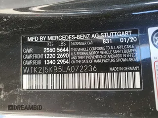 2020 Mercedes-Benz CLS with VIN W1K2J5KB5LA072236, listed as a Copart auction lot 87741015 with 60,806 mi miles and Salvage Title. Bid and sale history available at carsss.com. Image 13.