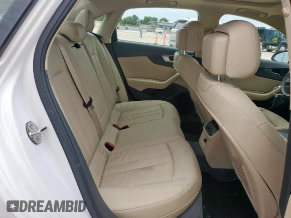 2017 Audi A4 Premium with VIN WAUGNAF41HN019796, listed as a Copart auction lot 58241845 with 56,141 mi miles and Salvage title. Bid and sale history available at DreamBid. Image 10.