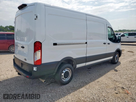 2023 Ford Transit Cargo with VIN 1FTBW9C89PKB88609, listed as a Copart auction lot 63399805 with 25,083 mi miles and Salvage title. Bid and sale history available at DreamBid. Image 3.