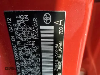 2012 Toyota Prius Two z VIN JTDZN3EU1C3131172, wystawiony jako Copart lot #59299535 z przebiegiem 162 502 mil mil oraz Szkoda całkowita • Salvage title. Historia ofert i sprzedaży dostępna na DreamBid. Obrazek 12.