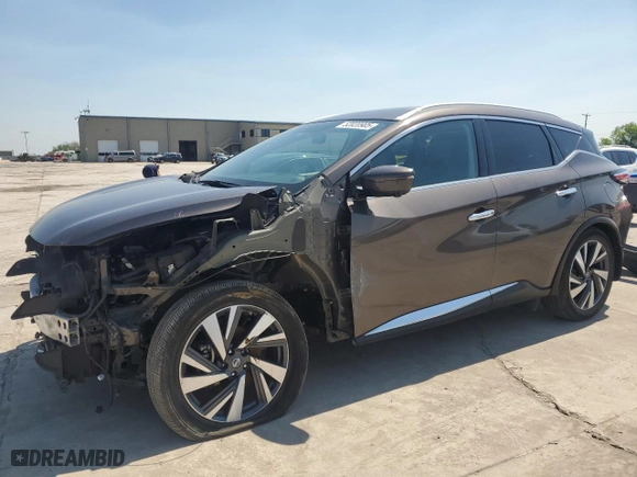 2018 Nissan Murano Platinum with VIN 5N1AZ2MG0JN169948, listed as a Copart auction lot 52020905 with 67,973 mi miles and Salvage Title. Bid and sale history available at carsss.com. Image 1.