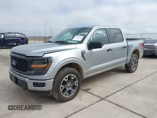 2024 Ford F-150 STX with VIN 1FTFW2L50RKE89481, listed as a IAAI auction lot 41570986 with 2,955 mi miles and . Bid and sale history available at carsss.com. Image 2.