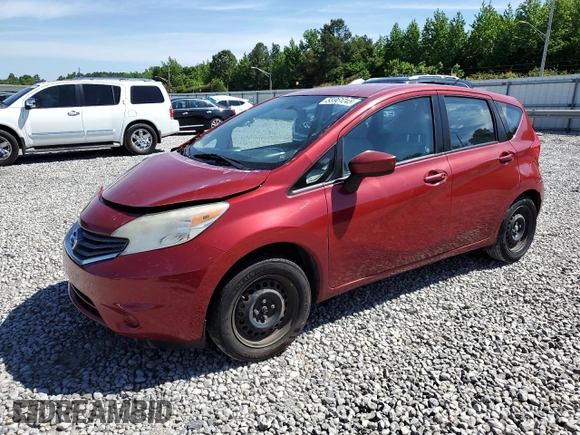 2015 Nissan Note S with VIN 3N1CE2CPXFL407731, listed as a Copart auction lot 55951245 with 133,284 mi miles and Salvage title. Bid and sale history available at DreamBid. Image 1.