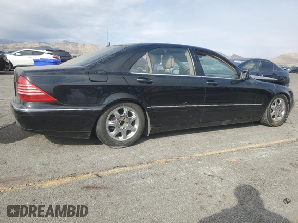 2001 Mercedes-Benz S 320/430/500 with VIN WDBNG70J31A197565, listed as a Copart auction lot 42540745 with 139,202 mi miles and Salvage Title. Bid and sale history available at carsss.com. Image 3.