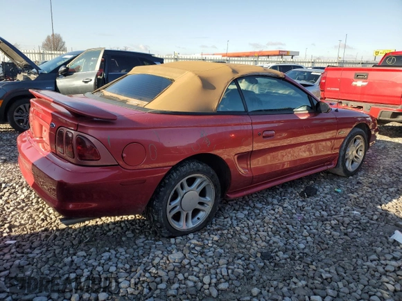 1998 Ford Mustang GT with VIN 1FAFP45X1WF248935, listed as a Copart auction lot 85225824 with 115,184 mi miles and Salvage Title. Bid and sale history available at carsss.com. Image 3.