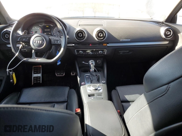 2017 Audi S3 Premium Plus with VIN WAUB1GFF0H1012582, listed as a Copart auction lot 43640435 with 65,254 mi miles and Salvage Title. Bid and sale history available at carsss.com. Image 8.
