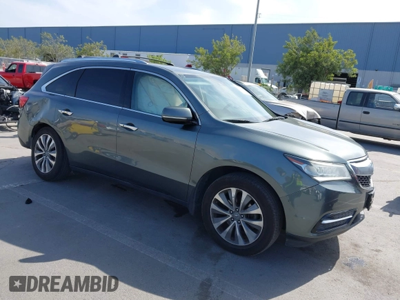 2014 Acura MDX Tech Pkg with VIN 5FRYD3H47EB002867, listed as a IAAI auction lot 42114630 with 162,182 mi miles. Bid and sale history available at carsss.com. Image 1.