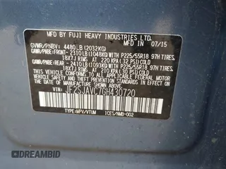2016 Subaru Forester Touring z VIN JF2SJAVC7GH430720, wystawiony jako IAAI lot #42263999 z przebiegiem 132 853 mil mil oraz . Historia ofert i sprzedaży dostępna na DreamBid. Obrazek 9.