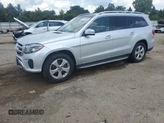 2018 Mercedes-Benz GLS 450 with VIN 4JGDF6EE2JB038550, listed as a Copart auction lot 61177375 with 74,624 mi miles and Salvage title. Bid and sale history available at DreamBid. Image 1.
