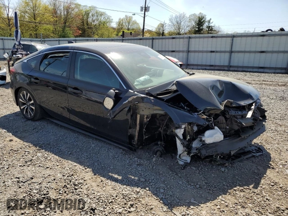 2022 Honda Civic EX-L z VIN 19XFL1H75NE002379, wystawiony jako Copart lot #54178595 z przebiegiem 15 233 mil mil oraz Szkoda całkowita • Salvage title. Historia ofert i sprzedaży dostępna na DreamBid. Obrazek 4.