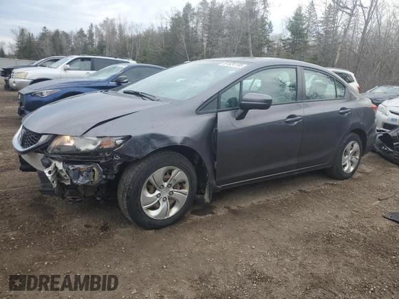 2014 Honda Civic Sedan LX with VIN 2HGFB2F4XEH038477, listed as a Copart auction lot 51524195 with 117,850 mi miles and Clean Title. Bid and sale history available at carsss.com. Image 1.