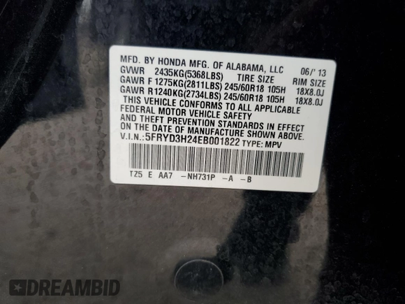 2014 Acura MDX z VIN 5FRYD3H24EB001822, wystawiony jako Copart lot #51503755 z przebiegiem 127 230 mil mil oraz Szkoda całkowita • Salvage title. Historia ofert i sprzedaży dostępna na DreamBid. Obrazek 14.