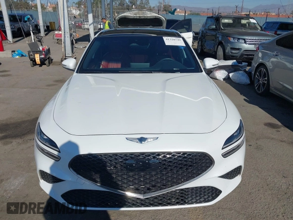 2023 Genesis G70 2.0T with VIN KMTG34TAXPU112861, listed as a IAAI auction lot 41320749 with 33,824 mi miles. Bid and sale history available at carsss.com. Image 12.