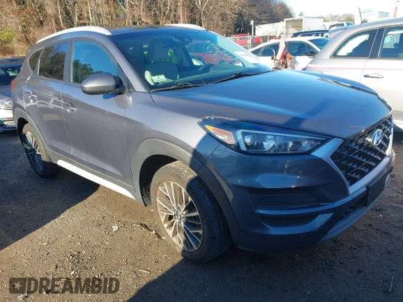 2019 Hyundai Tucson Ultimate with VIN KM8J3CAL9KU004559, listed as a IAAI auction lot 41142923 with 95,396 mi miles. Bid and sale history available at carsss.com. Image 1.