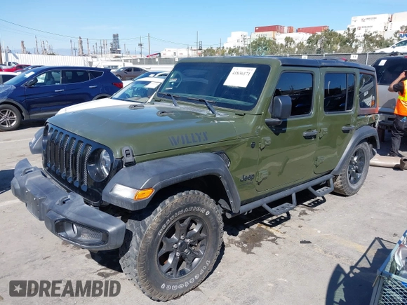 2022 Jeep Wrangler Unlimited Sport with VIN 1C4HJXDG5NW113205, listed as a IAAI auction lot 41836171 with 30,446 mi miles and . Bid and sale history available at DreamBid. Image 19.