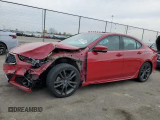 2019 Acura TLX w/A-Spec Pkg with VIN 19UUB3F64KA004642, listed as a Copart auction lot 52691545 with 113,882 mi miles and Salvage title. Bid and sale history available at DreamBid. Image 1.