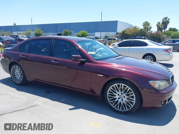 2007 BMW 7 Series 750Li with VIN WBAHN83527DT77312, listed as a IAAI auction lot 42571093 with 136,164 mi miles and . Bid and sale history available at DreamBid. Image 1.