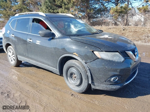 2016 Nissan Rogue S with VIN KNMAT2MV0GP620040, listed as a IAAI auction lot 41650139 with 96,867 mi miles. Bid and sale history available at carsss.com. Image 1.