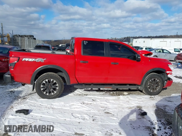 2021 Nissan Titan Pro-4X with VIN 1N6AA1ED6MN532524, listed as a IAAI auction lot 41225606 with 44,225 mi miles and . Bid and sale history available at DreamBid. Image 14.