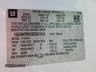 2013 Chevrolet Silverado 1500 Work Truck with VIN 1GCNKPEX3DZ261624, listed as a Copart auction lot 84792104 with 181,604 mi miles and Clean Title. Bid and sale history available at DreamBid. Image 12.