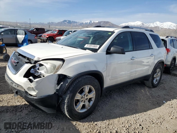 2012 GMC Acadia SLE with VIN 1GKKVPEDXCJ161487, listed as a Copart auction lot 51891065 with 110,747 mi miles and Salvage Title. Bid and sale history available at carsss.com. Image 1.
