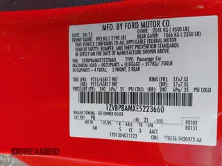 2014 Ford Mustang V6 with VIN 1ZVBP8AMXE5223660, listed as a IAAI auction lot 42009379 with 83,329 mi miles. Bid and sale history available at carsss.com. Image 9.