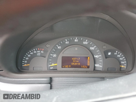 2004 Mercedes-Benz C 230 Kompressor with VIN WDBRF40J14F485417, listed as a Copart auction lot 43089575 with 53,918 mi miles and Salvage Title. Bid and sale history available at DreamBid. Image 9.