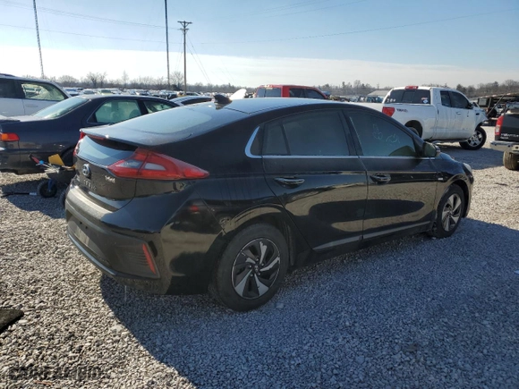 2017 Hyundai Ioniq Hybrid SEL with VIN KMHC75LC1HU029177, listed as a Copart auction lot 45054505 with 95,609 mi miles and Salvage Title. Bid and sale history available at carsss.com. Image 3.