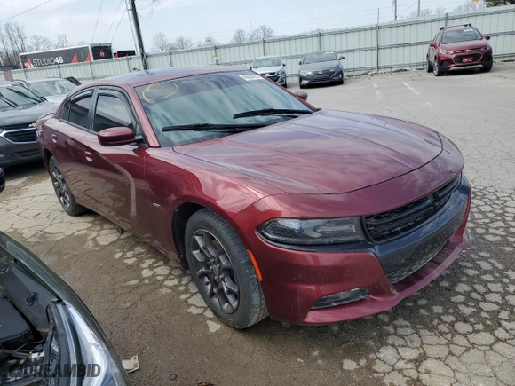 2018 Dodge Charger GT with VIN 2C3CDXJG5JH222251, listed as a Copart auction lot 46050435 with 0 mi miles and Salvage Title. Bid and sale history available at carsss.com. Image 4.