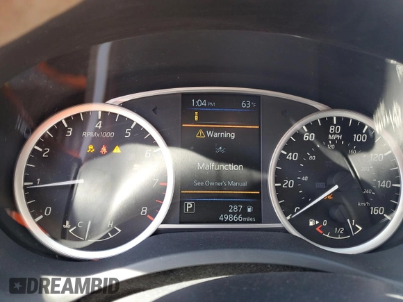 2019 Nissan Sentra SV with VIN 3N1AB7AP1KY443109, listed as a Copart auction lot 51638025 with 49,866 mi miles and Salvage Title. Bid and sale history available at DreamBid. Image 9.