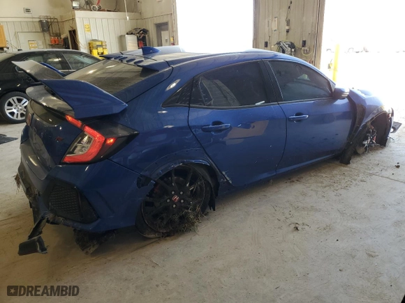 2018 Honda Civic Type R Touring with VIN SHHFK8G78JU203628, listed as a Copart auction lot 52239215 with 43,339 mi miles and Salvage Title. Bid and sale history available at carsss.com. Image 3.