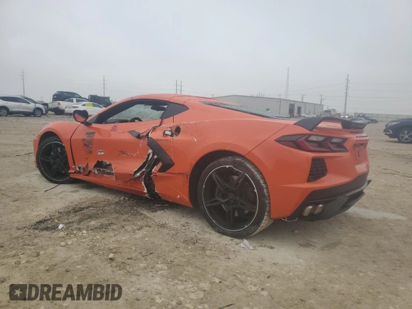 2020 Chevrolet Corvette 1LT with VIN 1G1Y62D4XL5110077, listed as a Copart auction lot 45921345 with 0 mi miles and Salvage Title. Bid and sale history available at carsss.com. Image 2.