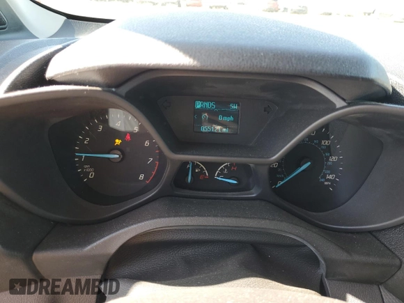 2014 Ford Transit Connect XLT with VIN NM0LE7F71E1140133, listed as a Copart auction lot 58371725 with 55,121 mi miles and Salvage title. Bid and sale history available at DreamBid. Image 9.