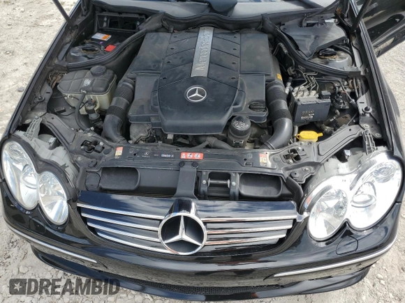 2005 Mercedes-Benz CLK 500 with VIN WDBTK75G45T035778, listed as a Copart auction lot 51510295 with 44,100 mi miles and Salvage title. Bid and sale history available at DreamBid. Image 11.