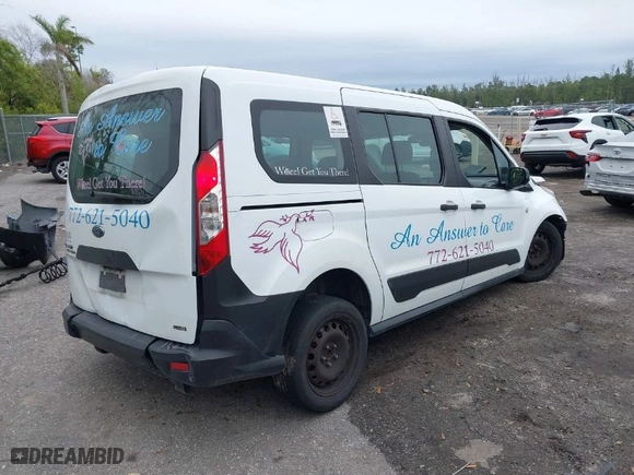 2020 Ford Transit Connect Wagon XL with VIN NM0GE9E24L1465455, listed as a IAAI auction lot 41411677 with 178,107 mi miles. Bid and sale history available at carsss.com. Image 4.
