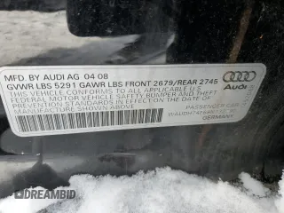 2008 Audi A6 z VIN WAUDH74F68N132290, wystawiony jako Copart lot #45107065 z przebiegiem Nie podano mil oraz Szkoda całkowita • Salvage title. Historia ofert i sprzedaży dostępna na DreamBid. Obrazek 12.