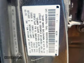 2008 Honda Accord EX-L с VIN 1HGCP36818A062604, выставлен на аукционе Copart как лот 61293915 с пробегом 181 156 миль миль и Чистый • Clean title. История ставок и продаж доступна на DreamBid. Изображение 12.