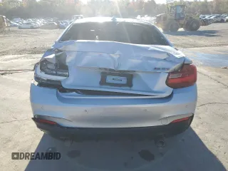 2015 BMW 2 Series M235i with VIN WBA1J7C52FV288968, listed as a Copart auction lot 76639124 with 0 mi miles and Salvage Title. Bid and sale history available at carsss.com. Image 6.