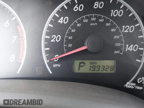 2009 Toyota Corolla with VIN 1NXBU40E99Z118081, listed as a IAAI auction lot 42086882 with 199,328 mi miles and . Bid and sale history available at DreamBid. Image 7.