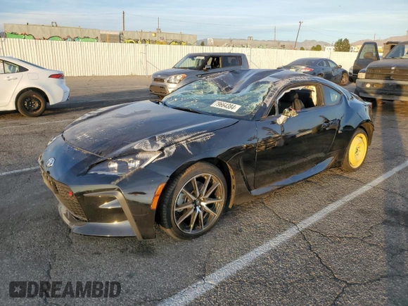 2023 Toyota GR86 with VIN JF1ZNBB15P9761368, listed as a Copart auction lot 79664384 with 6,100 mi miles and Salvage Title. Bid and sale history available at carsss.com. Image 1.