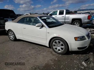 2004 Audi A4 3.0L with VIN WAUDT48H14K011915, listed as a Copart auction lot 45572975 with 128,648 mi miles and Salvage Title. Bid and sale history available at carsss.com. Image 4.