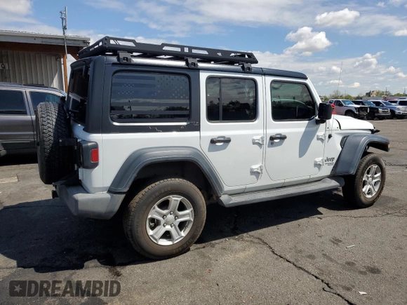 2018 Jeep Wrangler Unlimited Sport S with VIN 1C4HJXDN9JW279137, listed as a Copart auction lot 55357535 with 72,104 mi miles and Salvage title. Bid and sale history available at DreamBid. Image 3.
