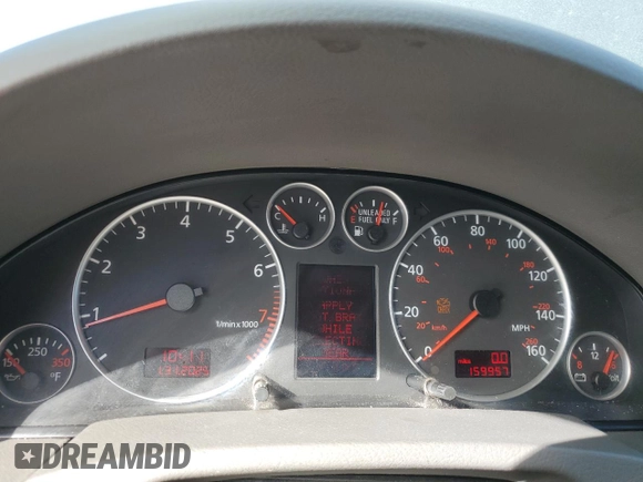 2004 Audi A6 with VIN WAUVT64B64N041556, listed as a Copart auction lot 43427665 with 159,957 mi miles and Salvage Title. Bid and sale history available at carsss.com. Image 9.