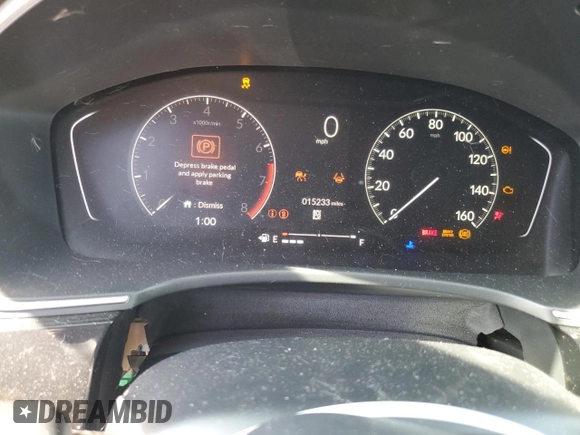 2022 Honda Civic EX-L z VIN 19XFL1H75NE002379, wystawiony jako Copart lot #54178595 z przebiegiem 15 233 mil mil oraz Szkoda całkowita • Salvage title. Historia ofert i sprzedaży dostępna na DreamBid. Obrazek 9.